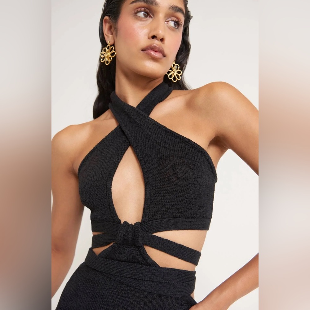 Cult Gaia Aziza knit dress black xs KD1904YNBLCXS - Picture 2 of 8